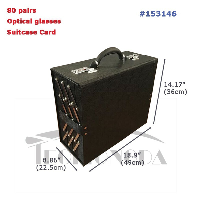 PreAsion80 Slots Eyeglasses Storage Organizer Foldable Suitcase with Password PU