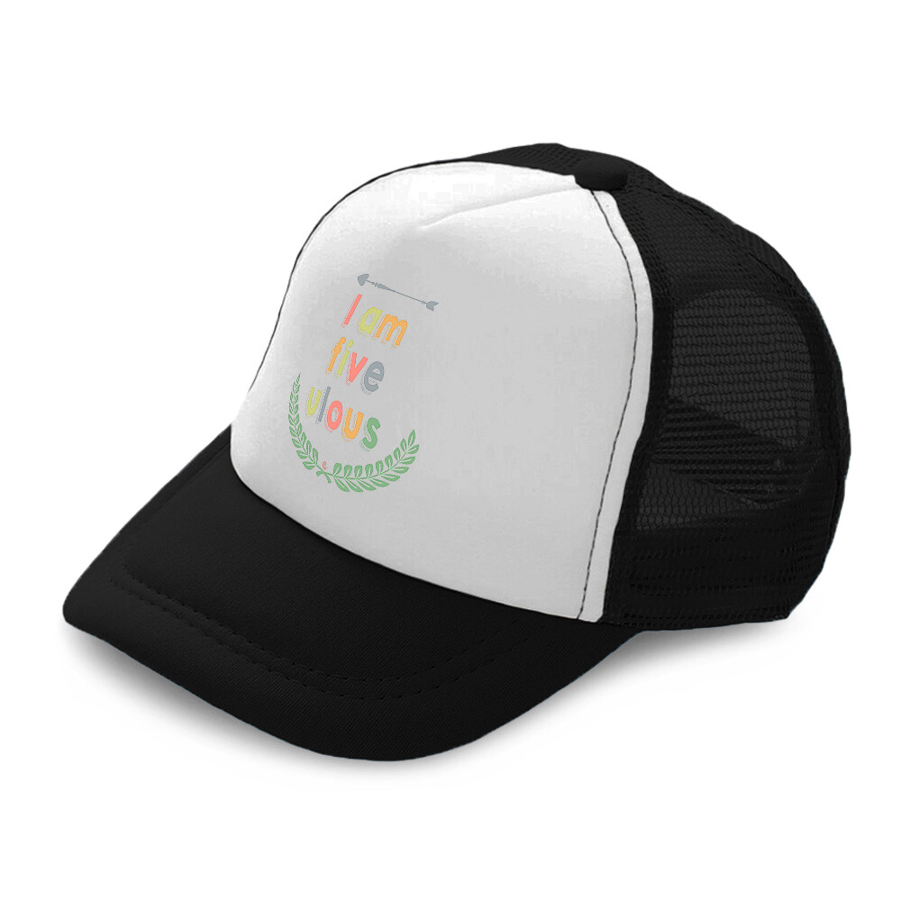 Kids Trucker Hat I Am Fabulous Leaves Arrow Polyester Boys Caps & Girls Caps