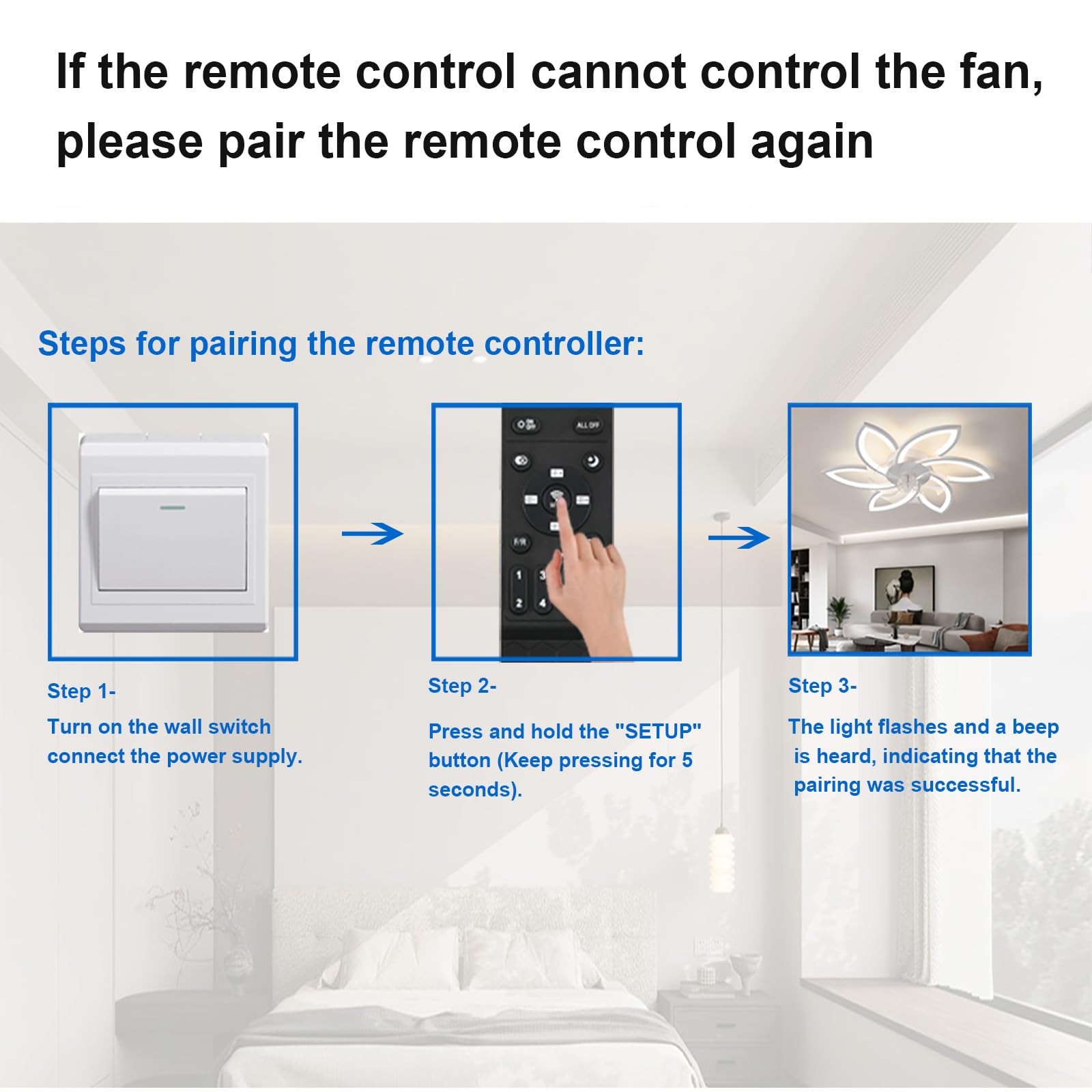 Remote Control for Ceiling Fan with Lights, ADH-CFL02, ADH-CFL04, ADH-CFL05, ...