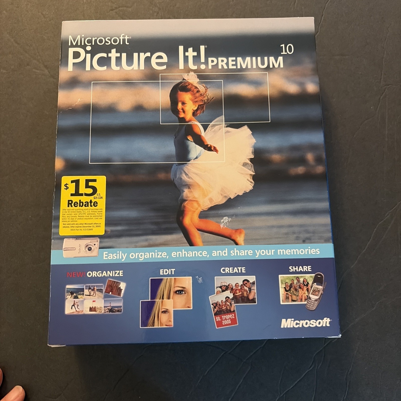 Microsoft Picture It! Premium 10 Software to Organize Edit Create Share Photos