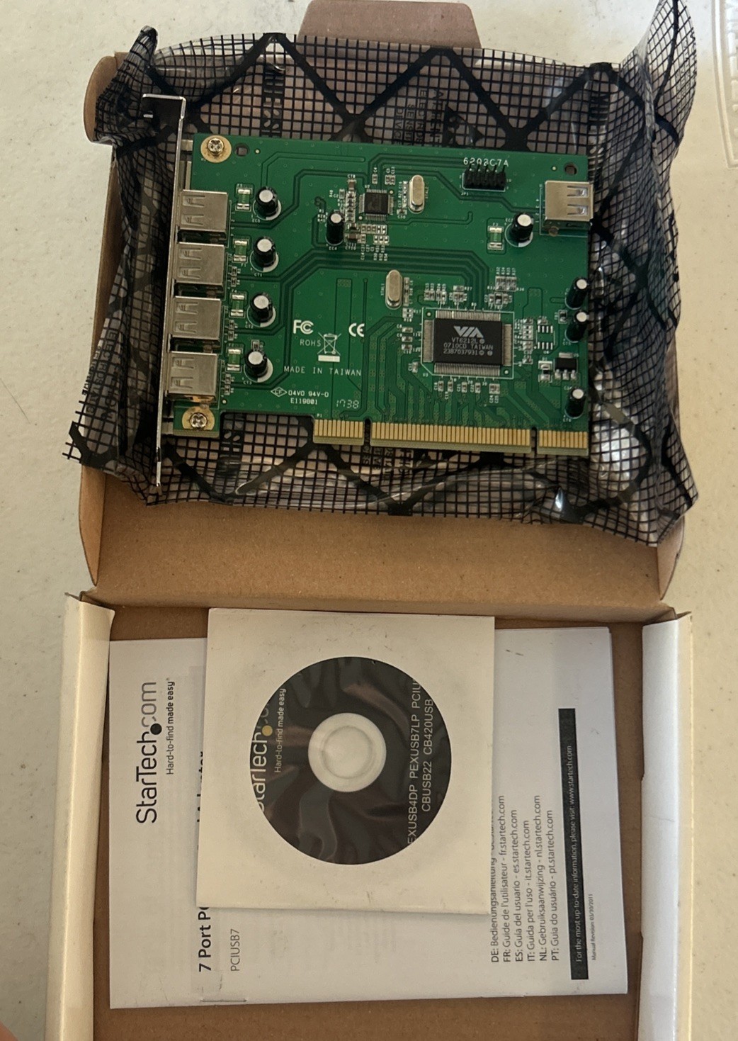 StarTech 7-Port PCI USB Card Adapter PCIUSB7