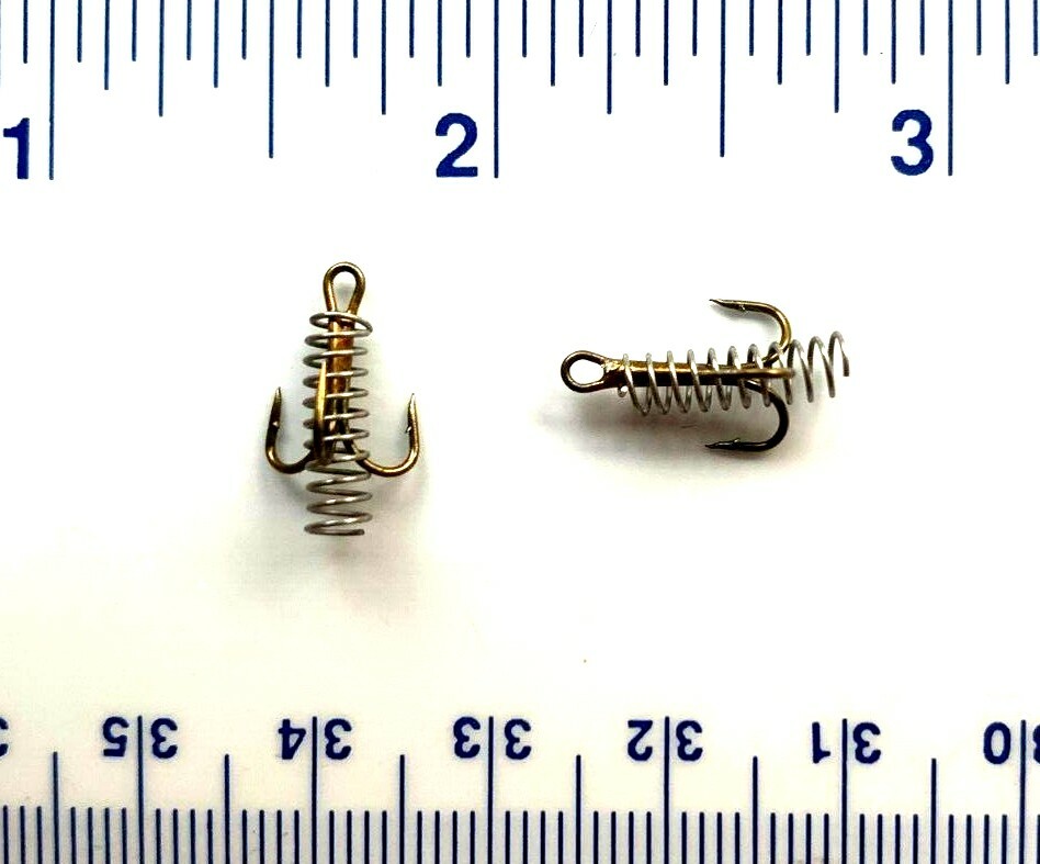 50 Gerry's Tackle 2X Strength Bronze Dough Bait Treble Fish Hooks Size 12