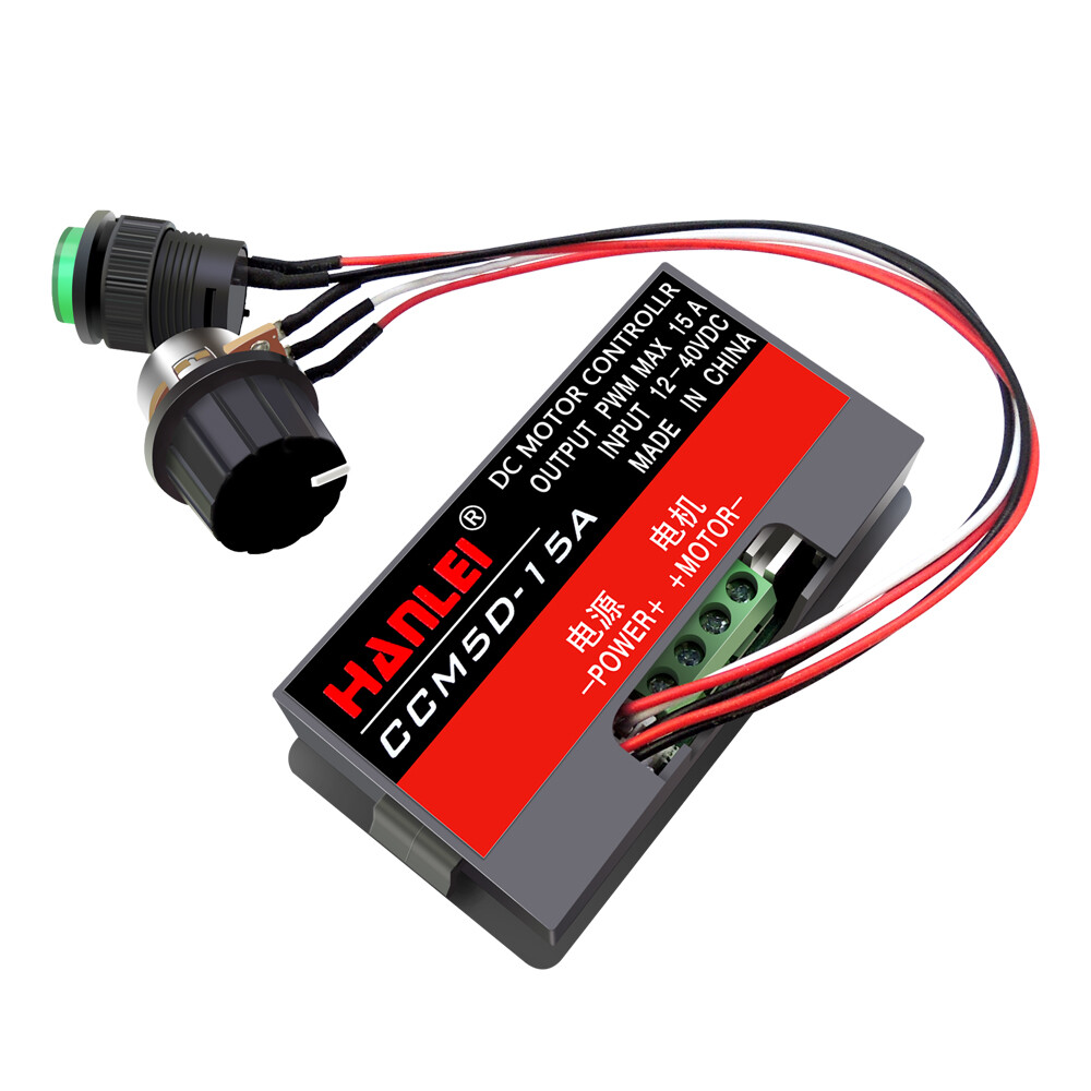 PWM DC 12-40V 15A Brush Motor Speed Switch Controller Governor Digital Display