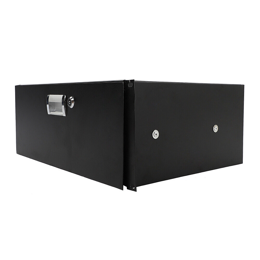4U Drawer Server Cabinet Case 19 Inch Locking Rack Mount DJ Lockable Deep Drawer