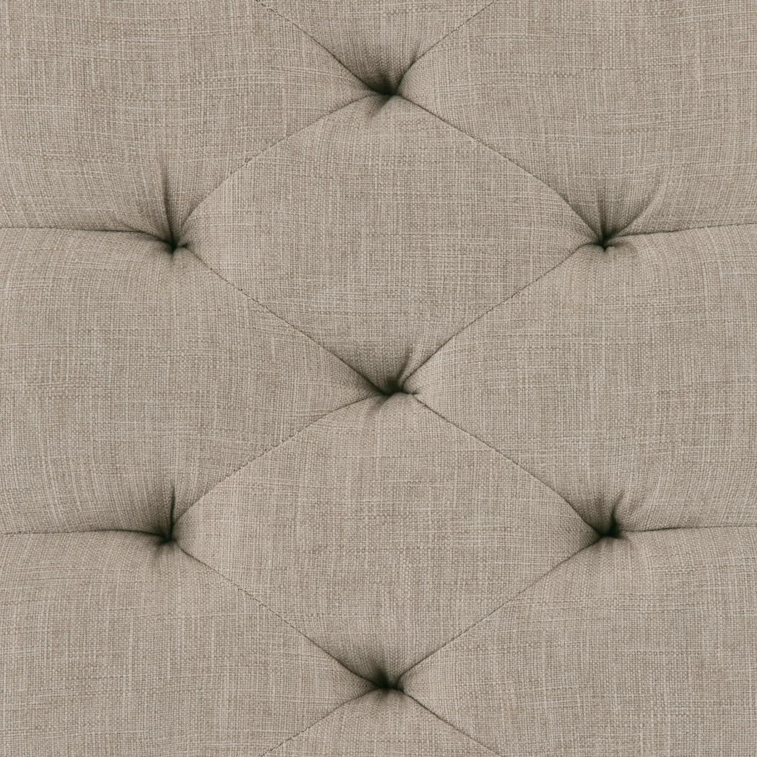 SIMPLIHOME Waverly 48 Inch Wide Traditional Rectangle Tufted 48 inch, Natural