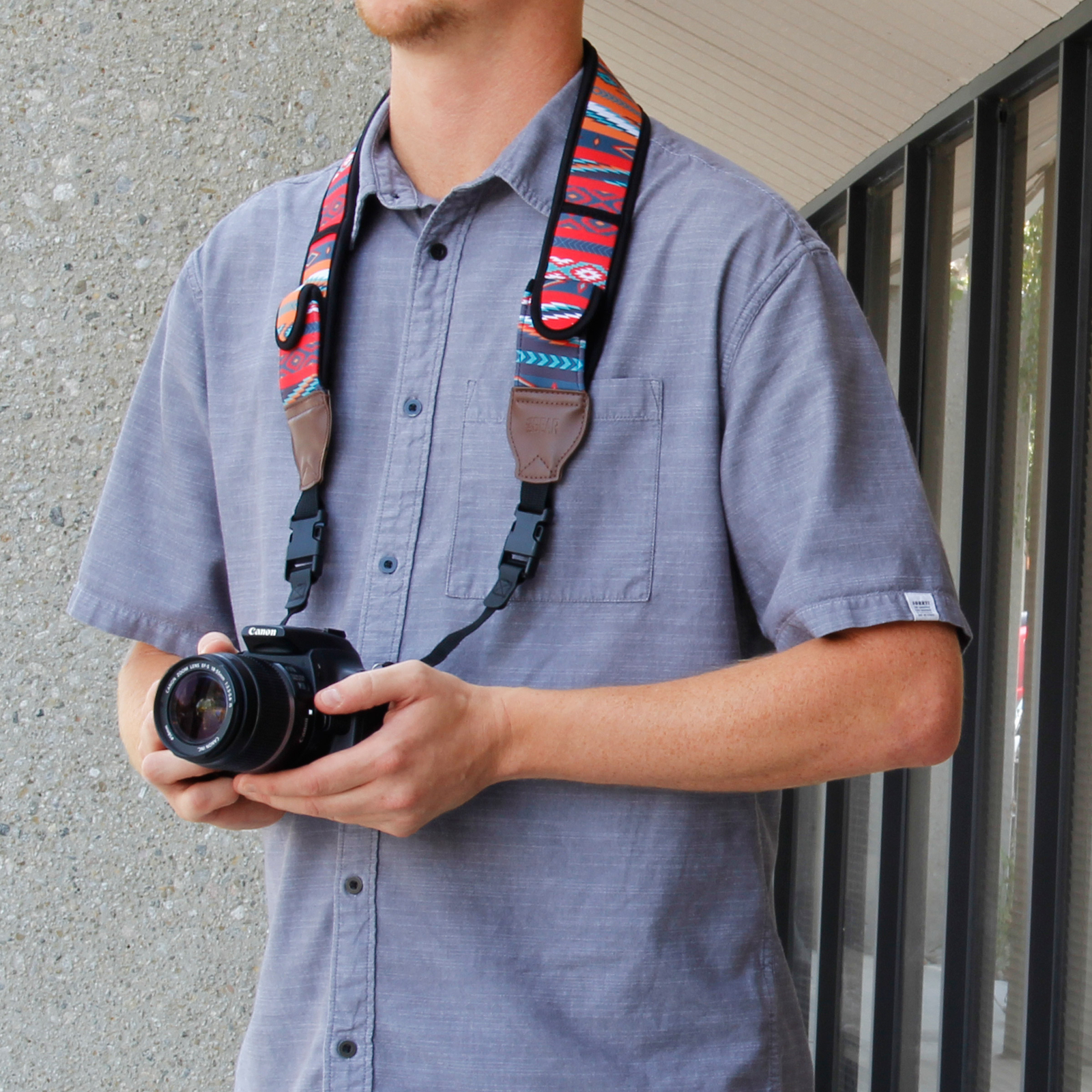 Camera Neck Strap with Accessory Storage Pockets