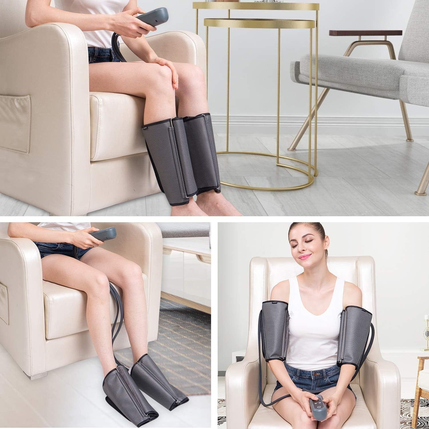 QUINEAR Air Compression Leg Massager for Circulation & Pain Relief QN-005A