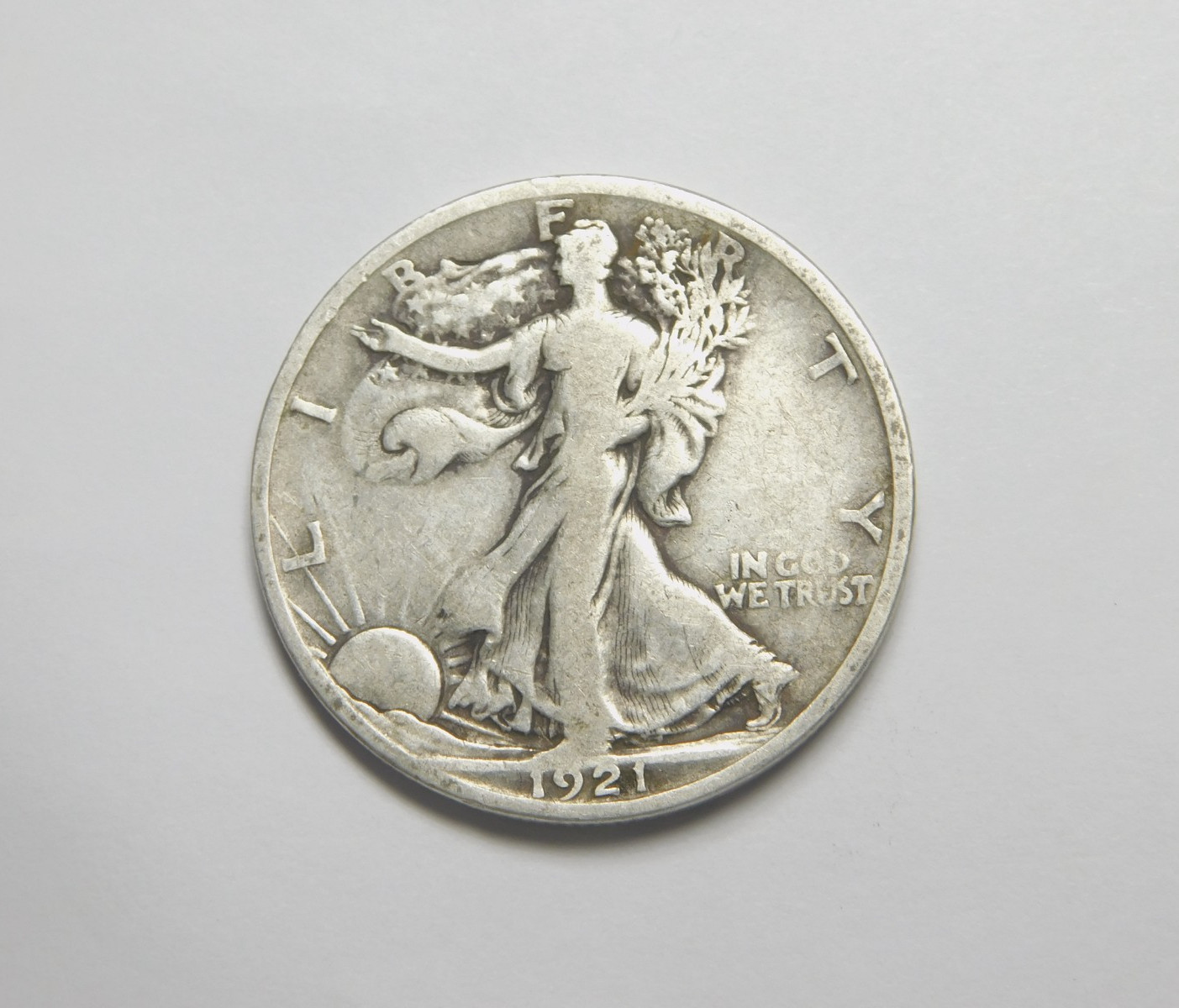 KEY DATE 1921 - S 100% ORIGINAL FINE+ !!!!!! FROM SET - BOLD RIMS !!!!!! ✨