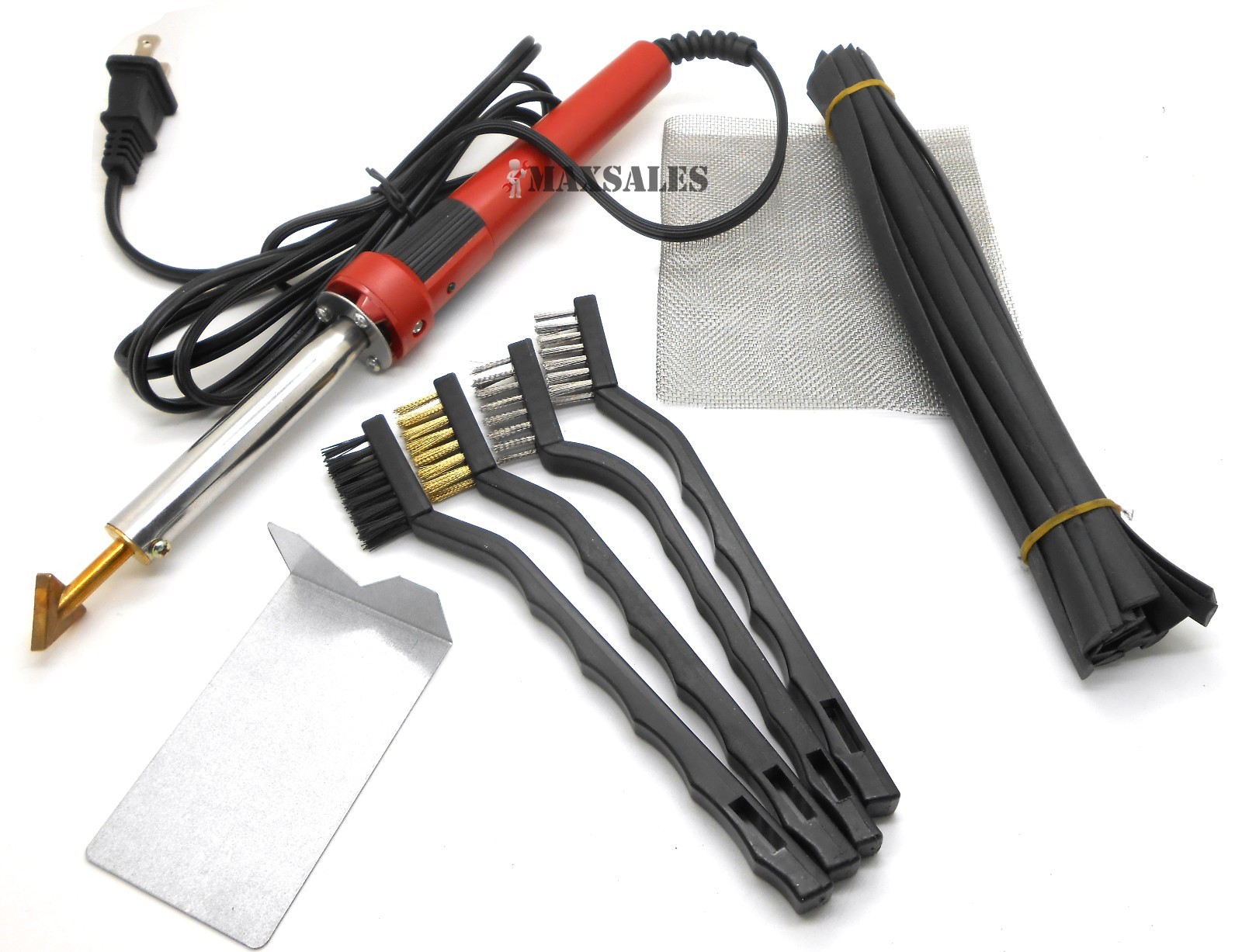 New 80 Watt Iron PLASTIC WELDING KIT TPO TEO PP Rod Mesh Auto Welder Repair Kit