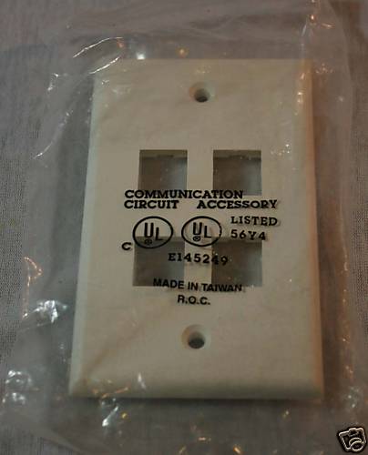 4 Hole Port Keystone Wallplate White E145249