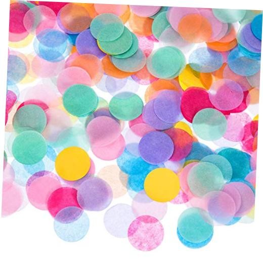 1 Inch Multicolor Round Tissue Confetti () 3.5 oz