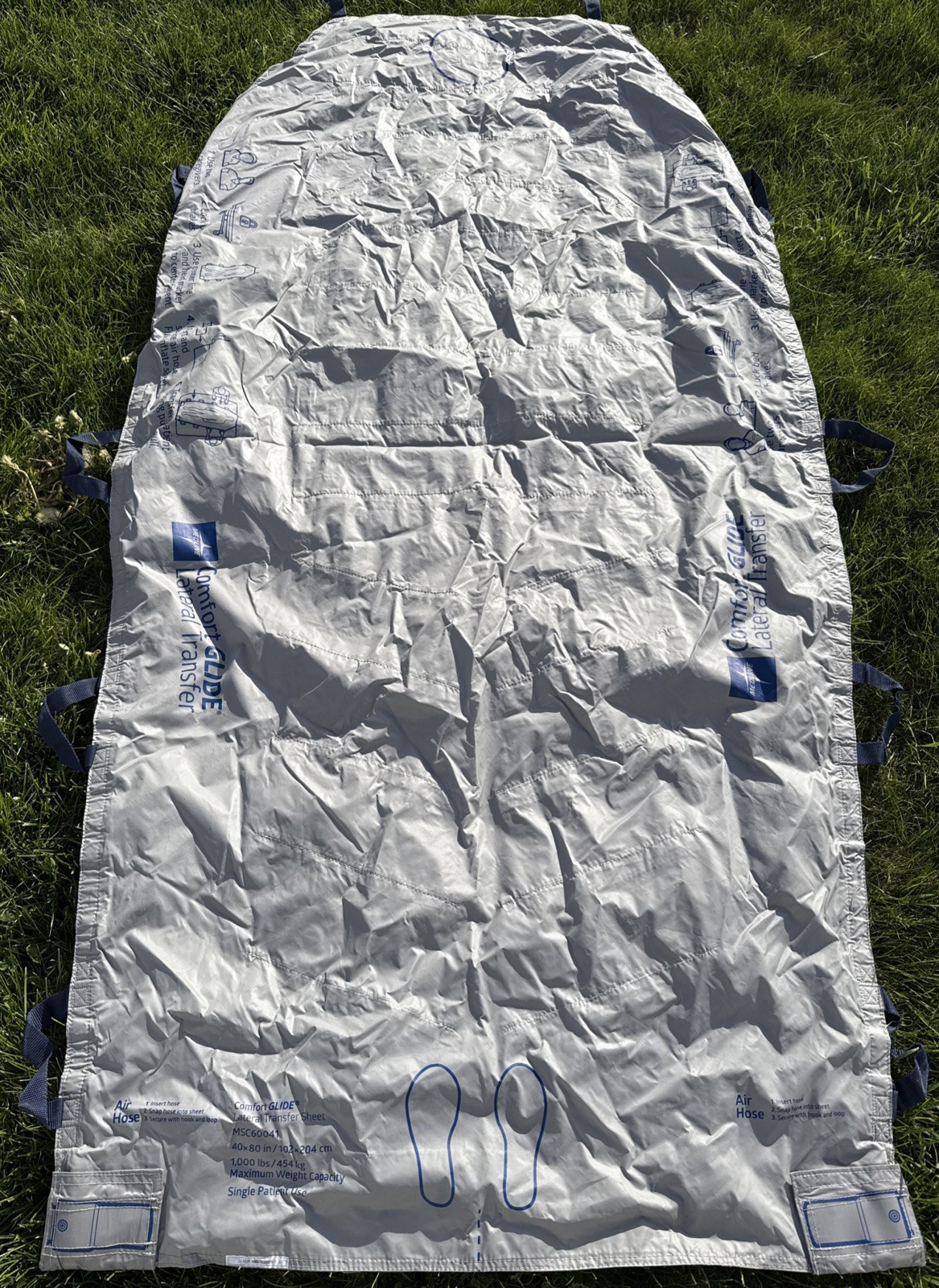 Medline Repositioning Sheet Comfort Glide transfer pad 40X80 Max 1000lbs 3i