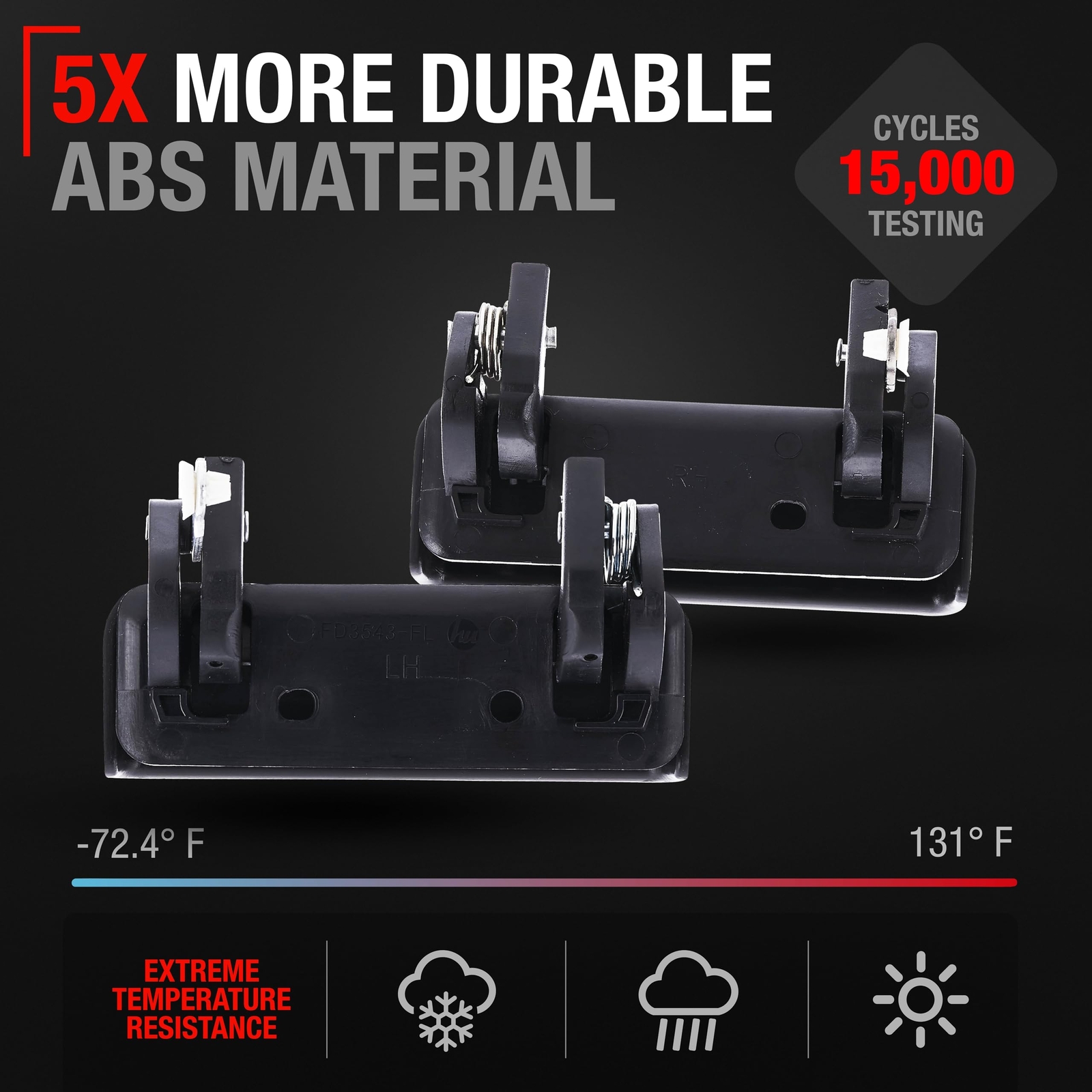 Front Door Handle Set, For 93-00 Ford Ranger, 94-00 Mazda B2300 B3000 B4000