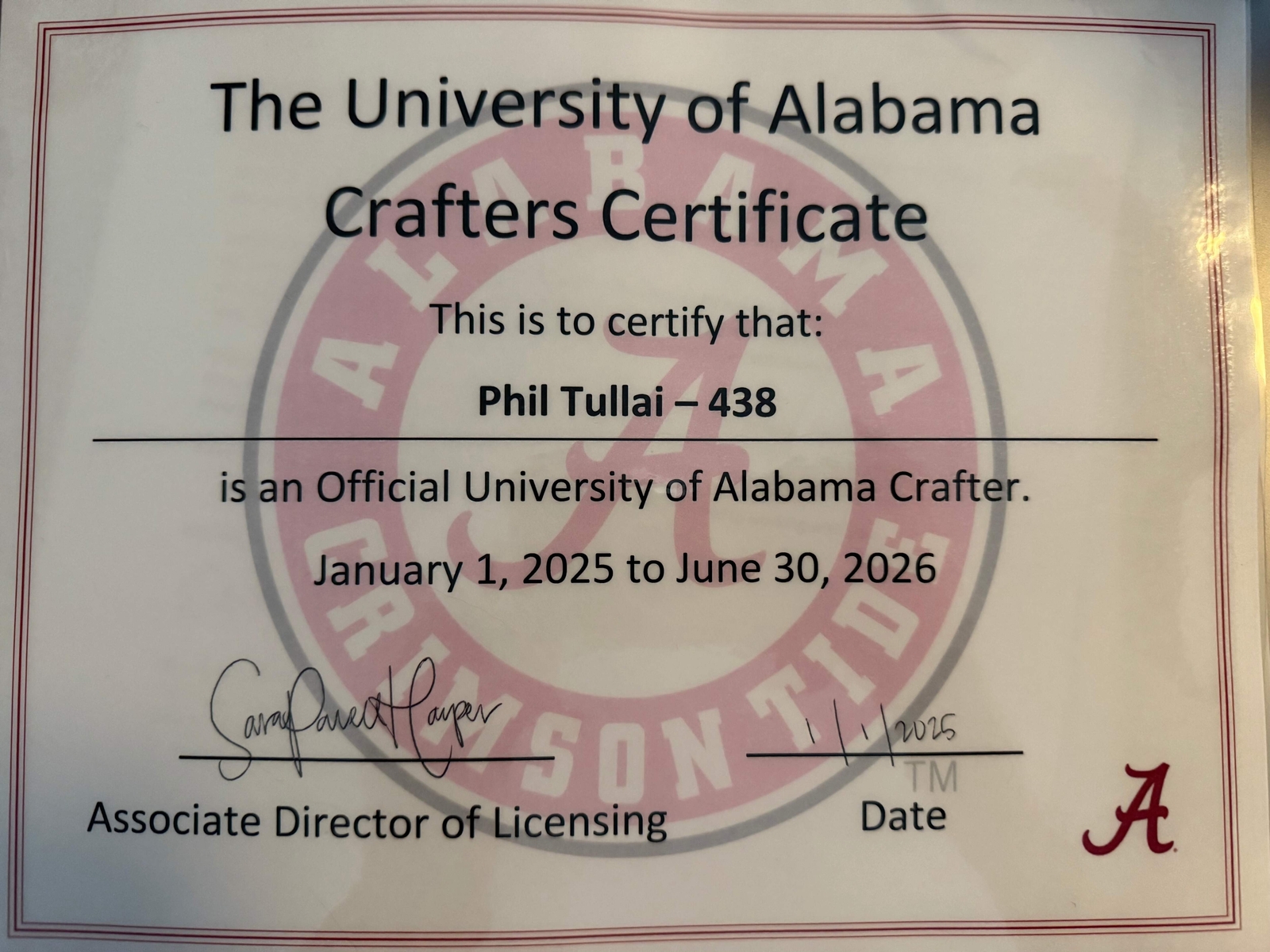Officially Licensed Alabama Crimson Tide Duck – Roll Tide Collectible
