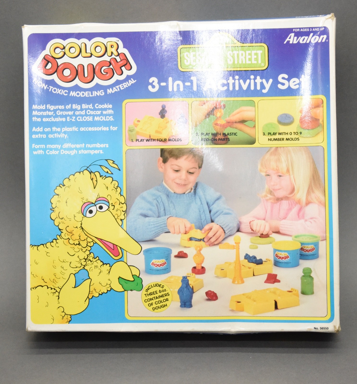 RARE Sesame Street Color Dough Set, See Video! No Dough.
