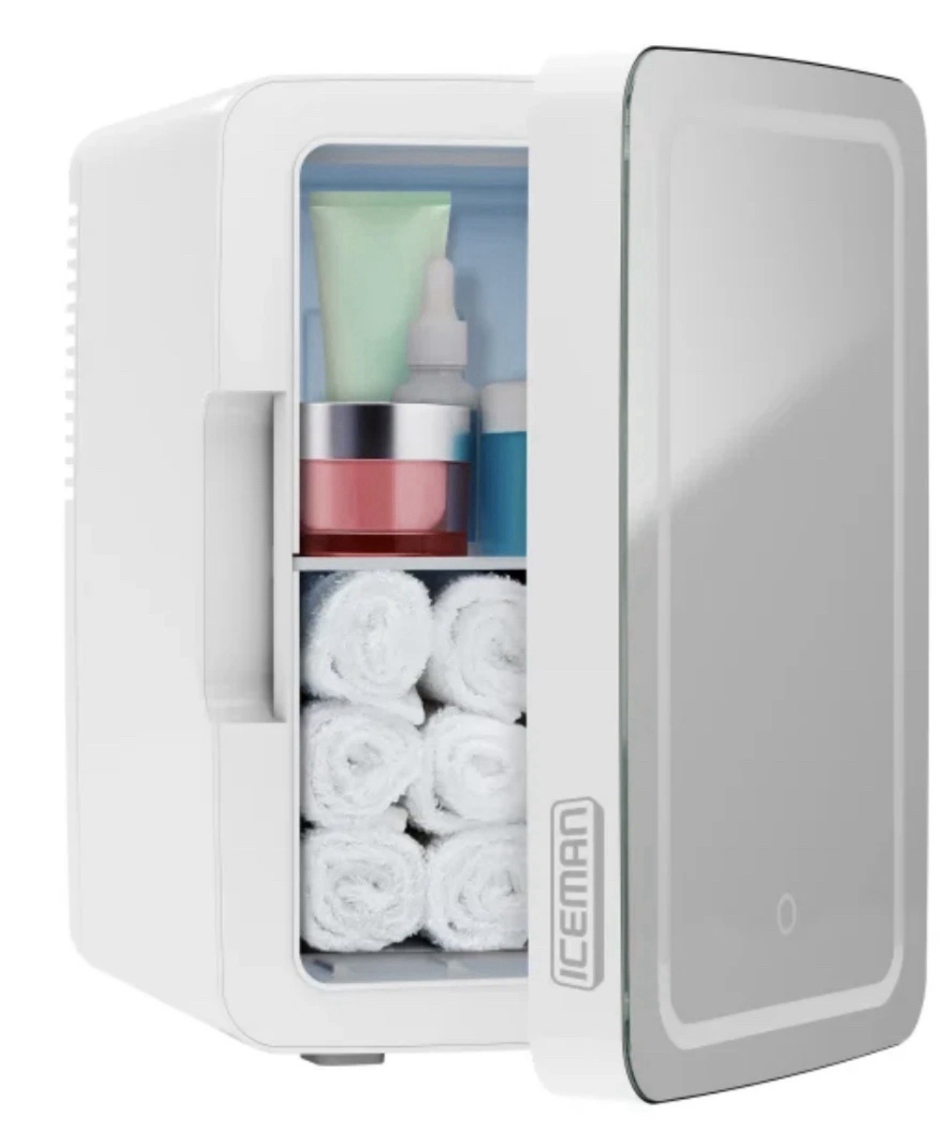 Chefman Travel  Portable Mirrored Personal Fridge 5L Mini Refrigerator 13x13x9