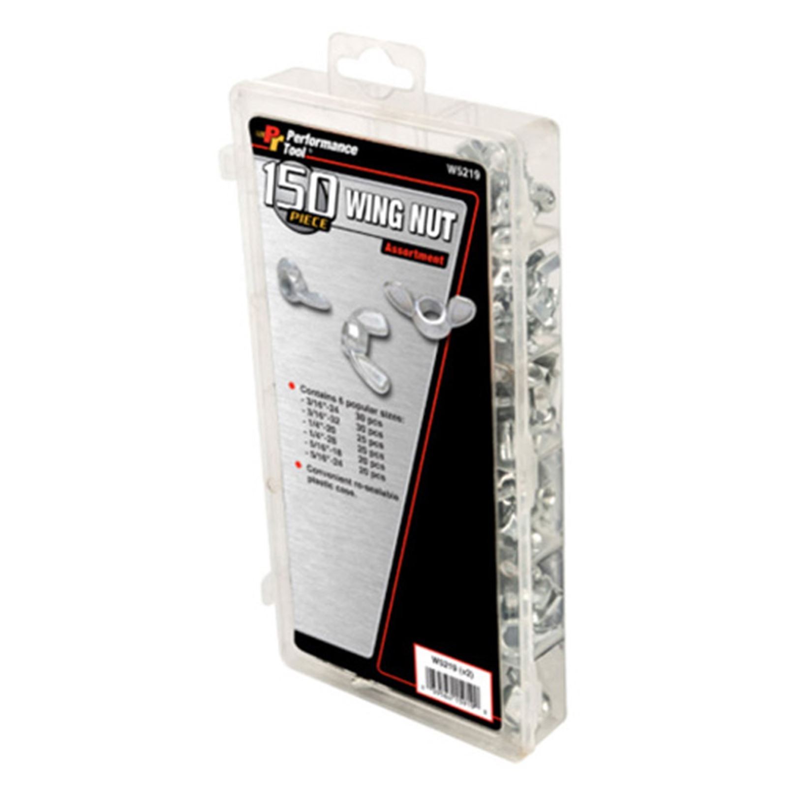 Performance Tool Wing Nut Assortment - 150-Piece W5219