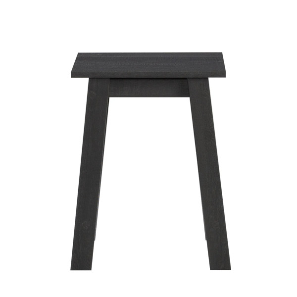 Black Wood Grain Sofa Side Table Bedside Nightstand Small Coffee Accent Table