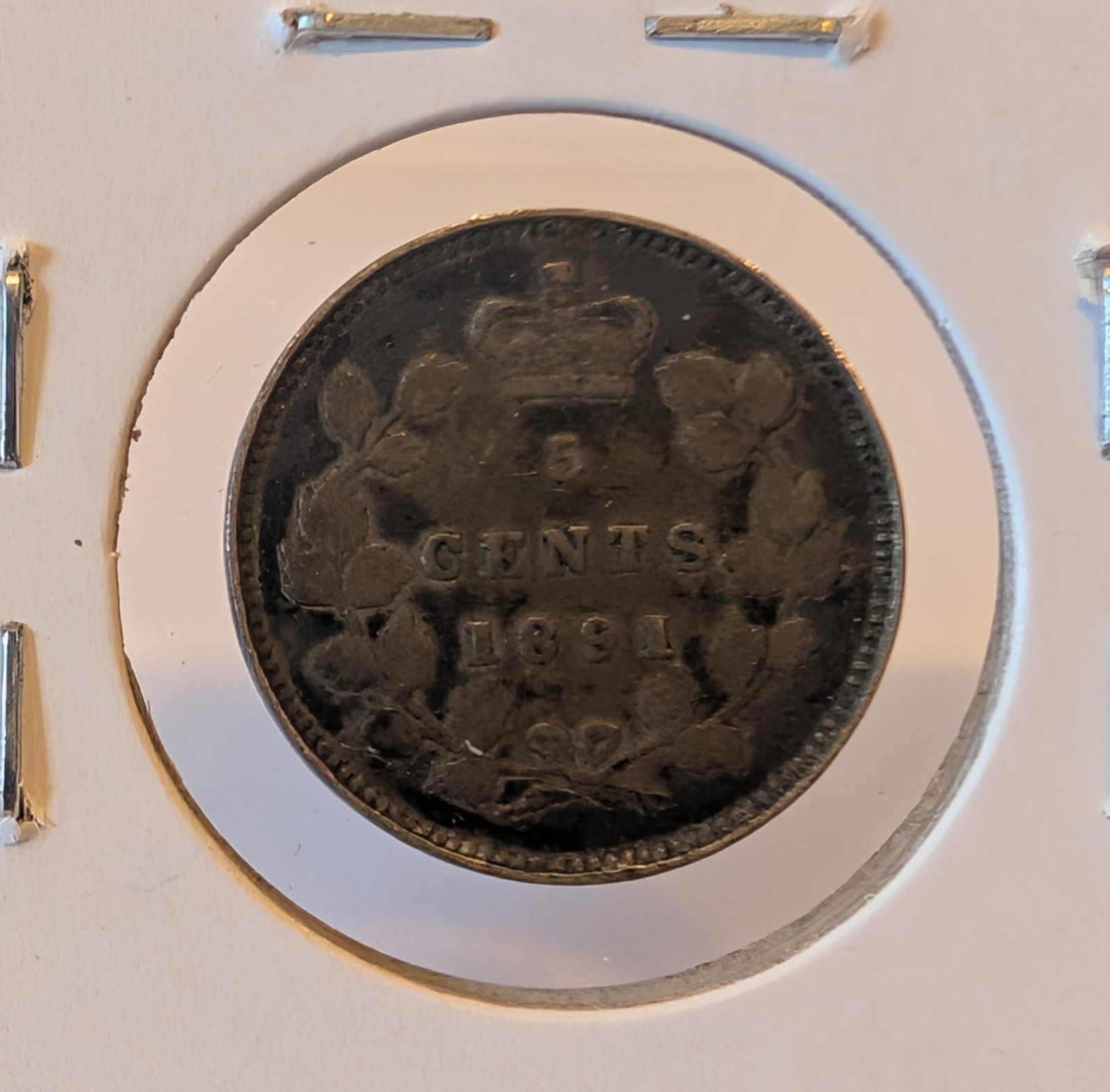 1891 Canada 5 Cents Km#2