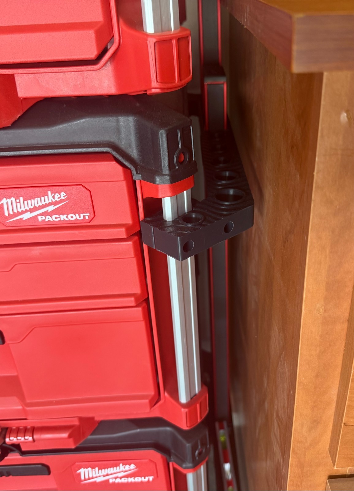 Milwaukee Packout Level & Pry Bar Rail Bracket Set – Tool Organizer Accessories