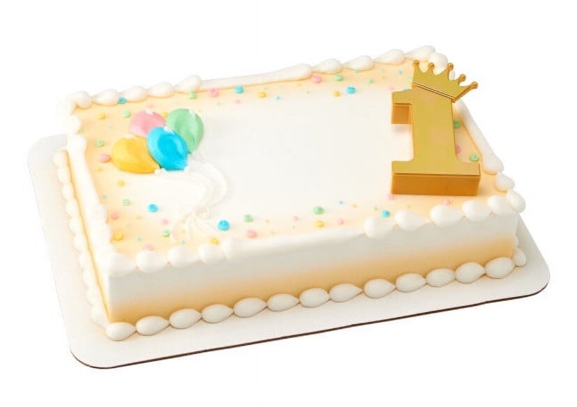 FIRST BIRTHDAY*# 1*GOLD CROWN*DecoPac*CAKE Decorating Topper*Party*KEEPSAKE BOX*