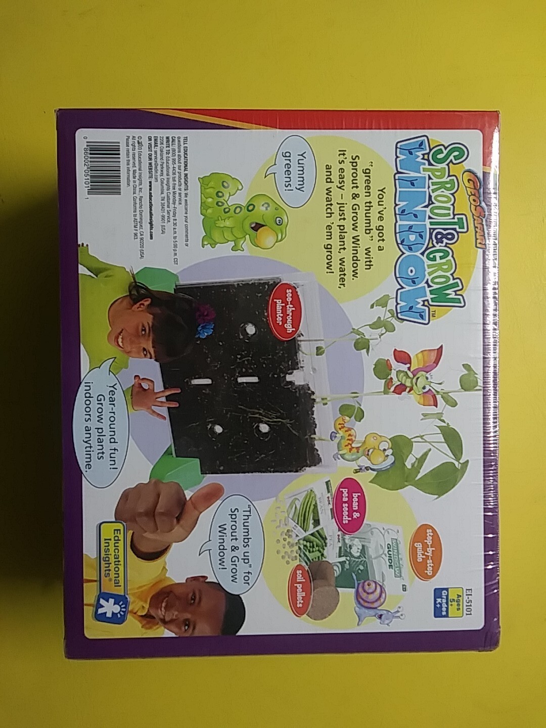 GeoSafari Sprout & Grow Window w/ Wonder Soil Plant Indoor NEW Age 5+