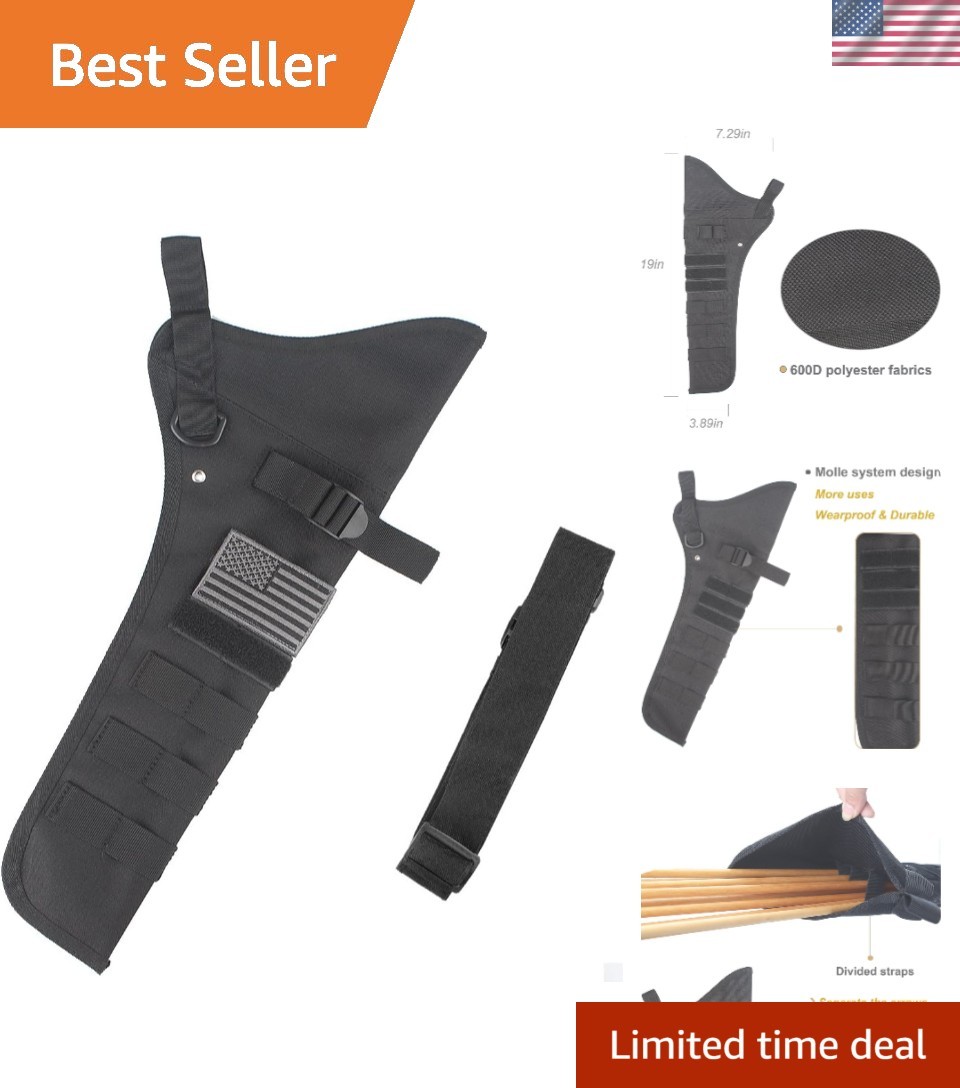 Stylish Black Lightweight Arrow Quiver with Tactical Features and Molle System