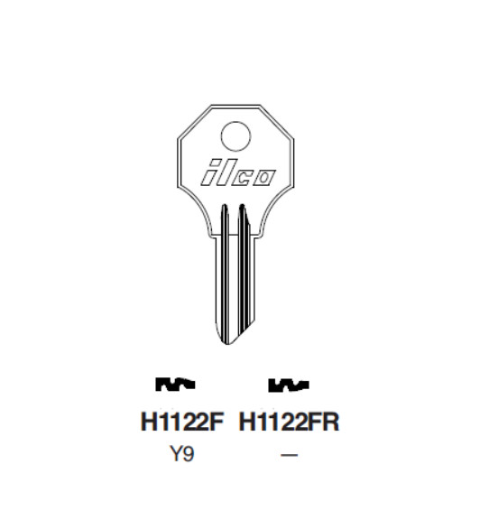 Ilco H1122FR Yale Key Blank uncut (1 Pc)