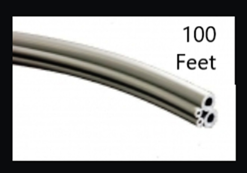 100' FC Tubing 4 Hole Vinyl Gray Dental Medical Veterinary Tube hose DCI tubes