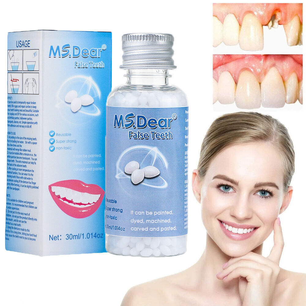 Tooth Repair Granules Temporary Kit Fitting Beads Reusable Moldable False Teet