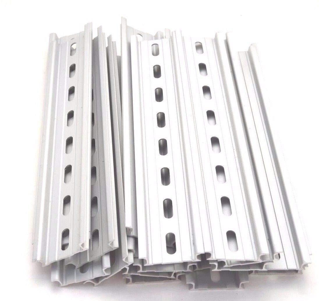T&g 10 Pieces Din Rail Slotted Aluminum Rohs 8" Inches Long 35mm Wide 7.5mm Hi