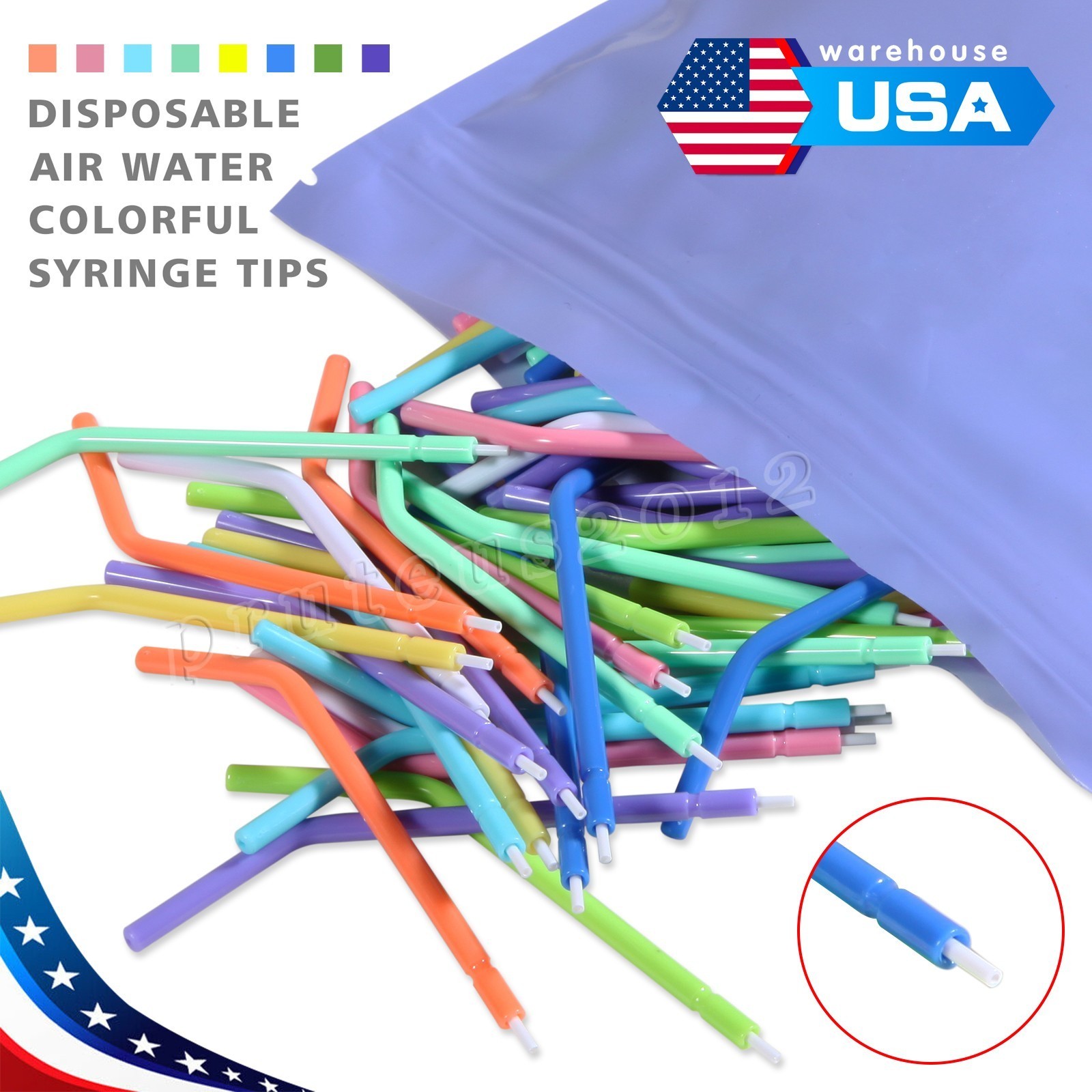 250PCS DENTAL AIR WATER SYRINGE DISPOSABLE SAFE TIPS POINTS NOZZLES PLASTIC CORE