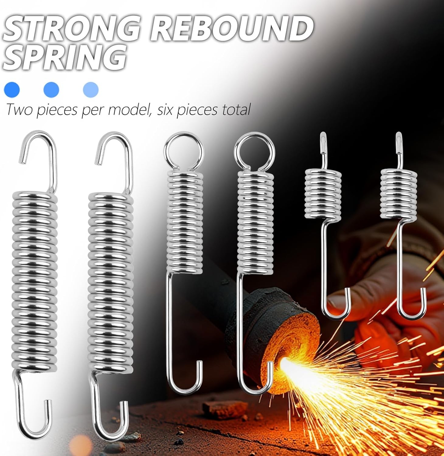 6PCS Kickstand Springs, Antirust Stand Side Spring Replacement for Enhanced Stab