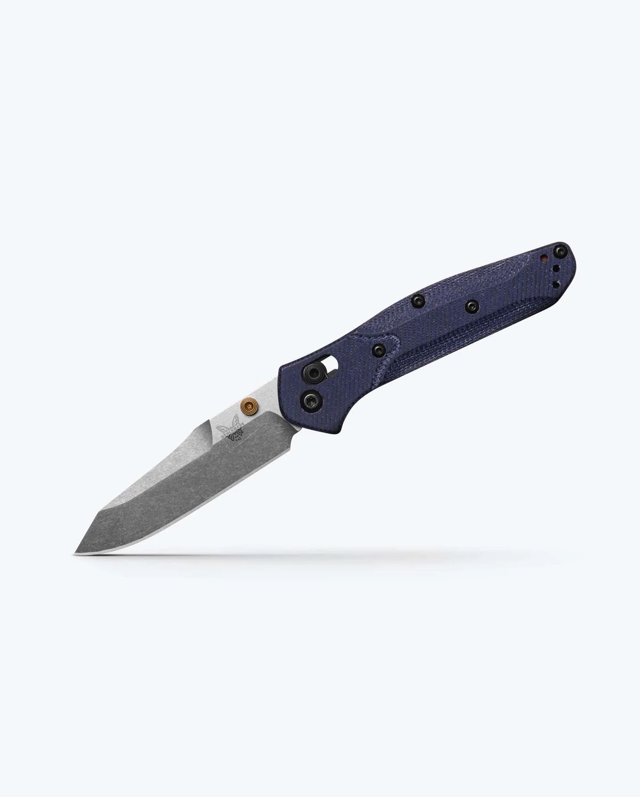Benchmade 945-04 Mini Osborne Folding Knife, Denim Micarta Handle, Reverse Tanto