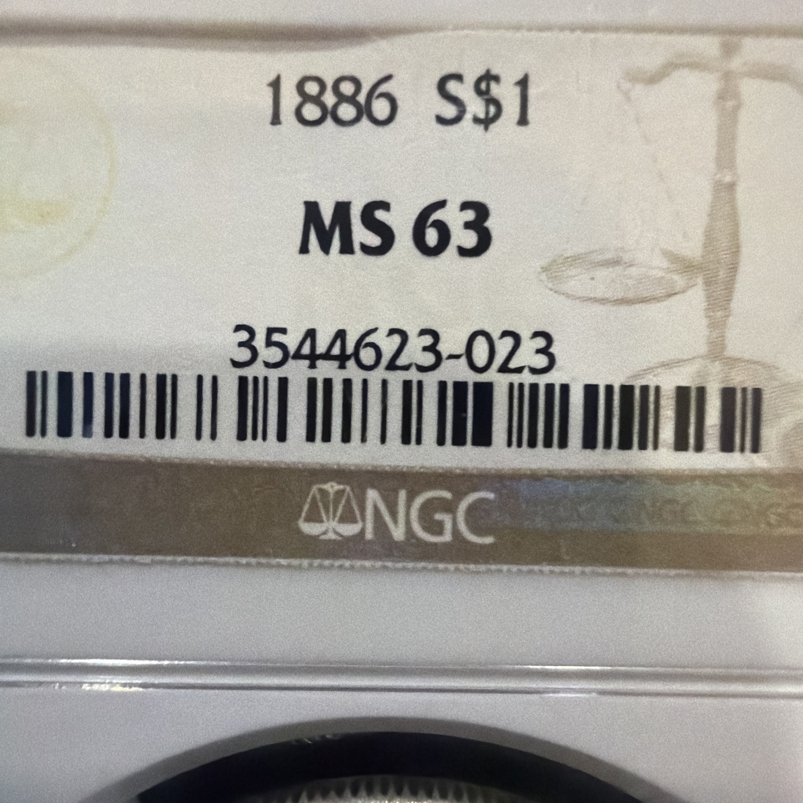 1886 Morgan Silver Dollar NGC MS63