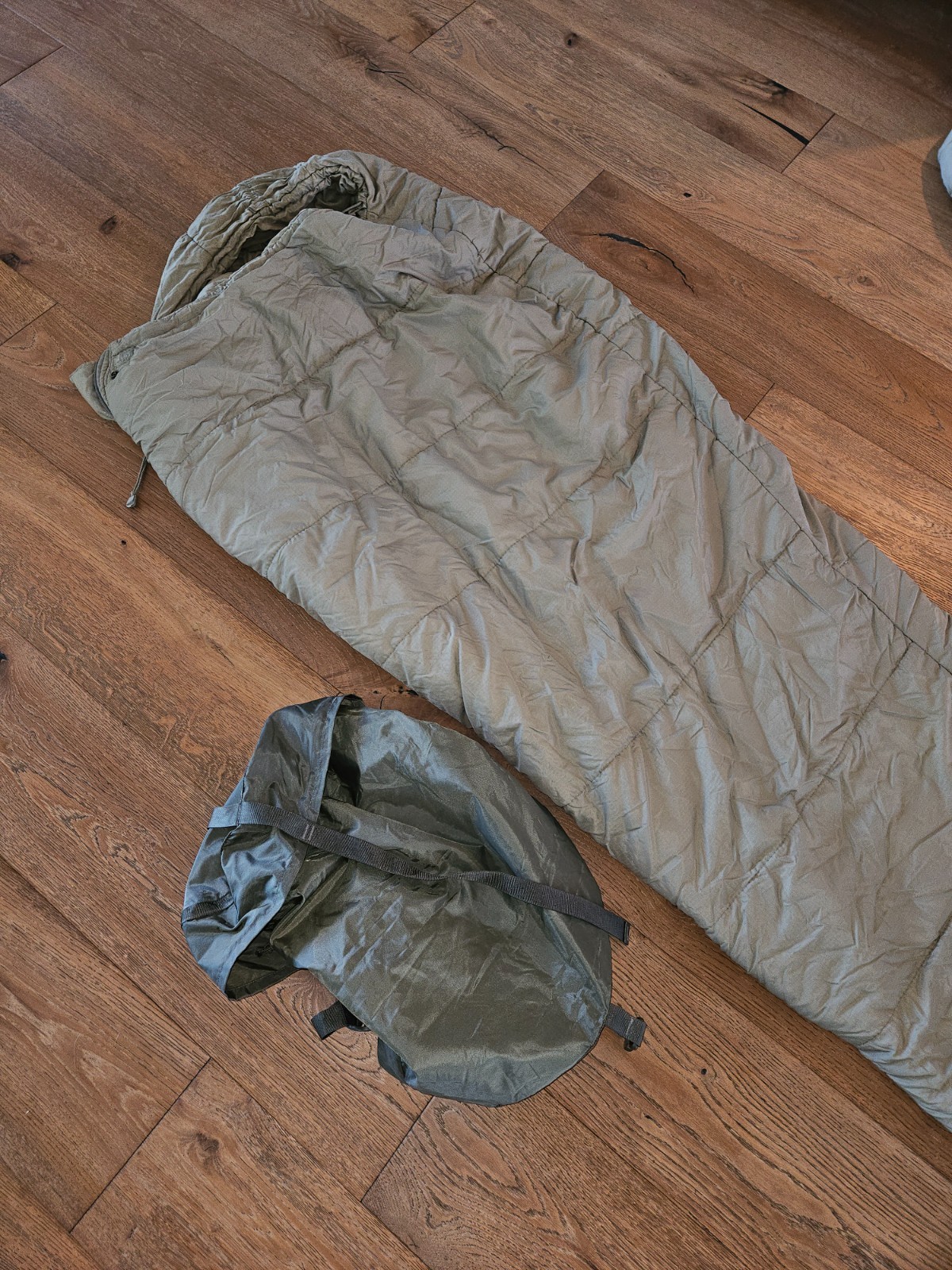 USGI Intermediate Cold Weather SLEEPING BAG Urban Grey  VGC + Stuff Sack!