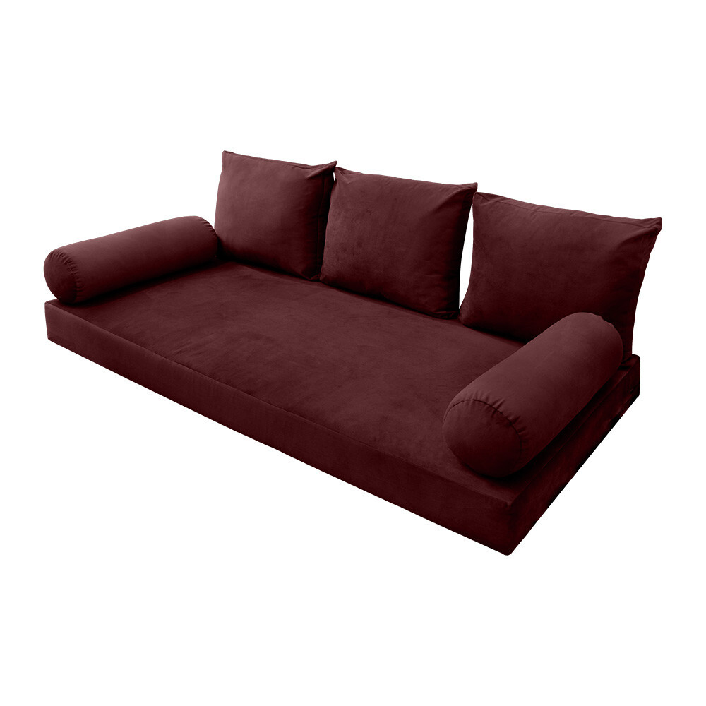 |SLIPCOVER ONLY| S.V3 Velvet Indoor Daybed Mattress Pillow Knife Edge Twin AD368