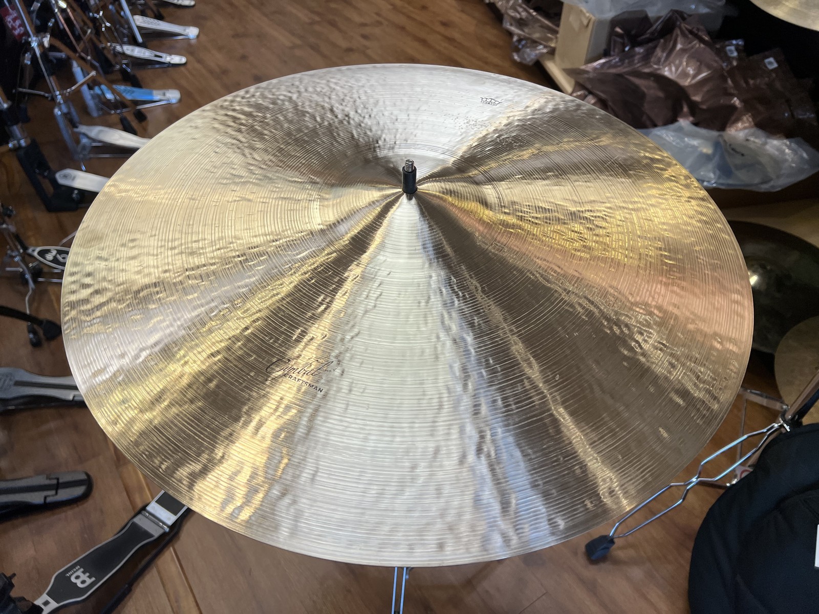 23” Cymbal Craftsman Hand Hammered Crash Ride - Demo of Exact Cymbal - 3156g