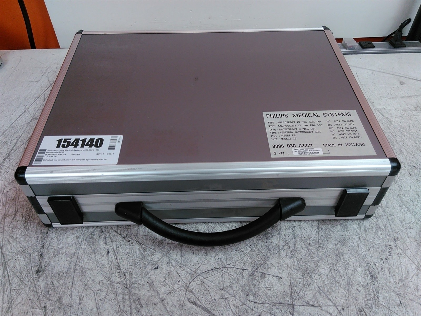 Defective Philips Medical Systems 9896 030 02201 Microscopy Coil AS-IS
