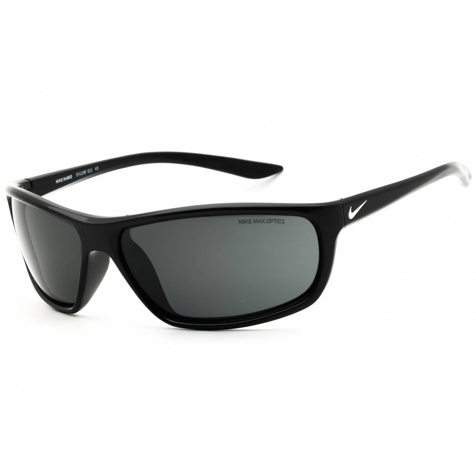 Nike Unisex Sunglasses Black Injected Propionate Full Rim Frame RABID EV1109 011