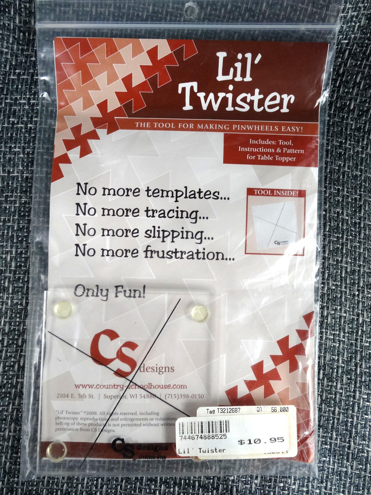 Lil' Twister Tool Making Pinwheels Quilt Pattern by CS Designs
