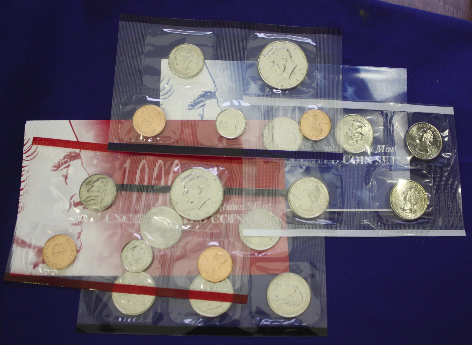 1999 US Uncirculated Mint Set | 9 Coins P & D Cellos | Original Envelope