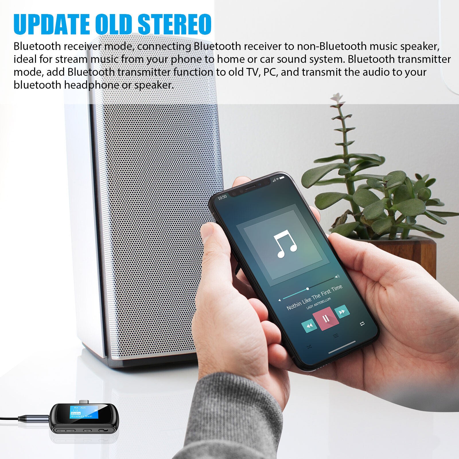 Bluetooth Transmitter Receiver With LCD Display Screen For Switch PS TV PC
