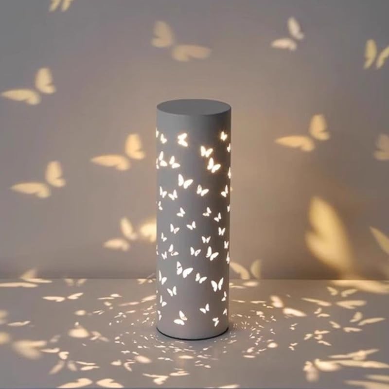 Bedside Table Lamp Rotatable Butterfly Night Light Led Lights for Bedroom Liv...