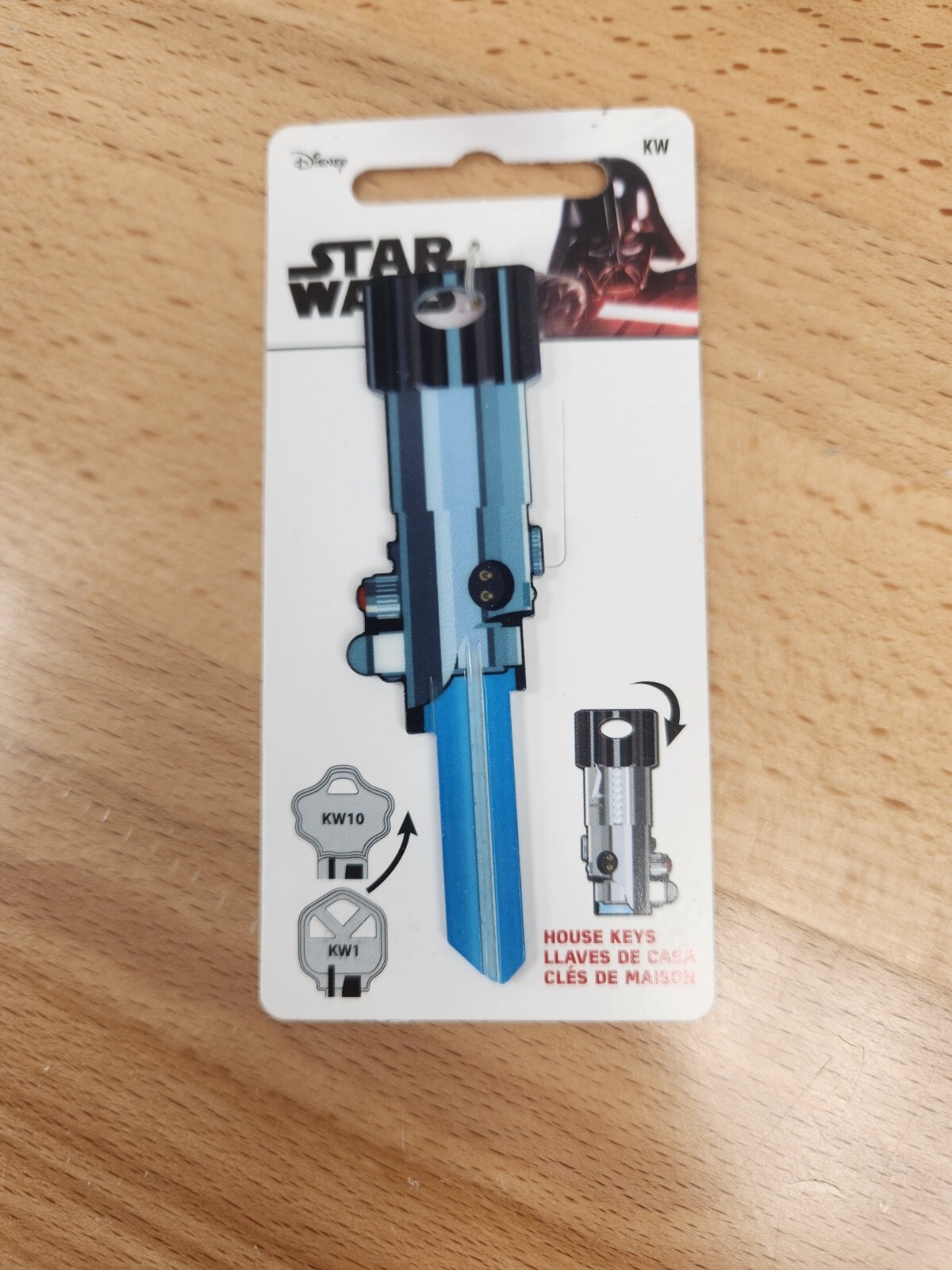 STAR WARS LUKE SKYWALKER BLUE LIGHTSABER KWIKSET KW1/KW10 KEYBLANK -READ DETAILS