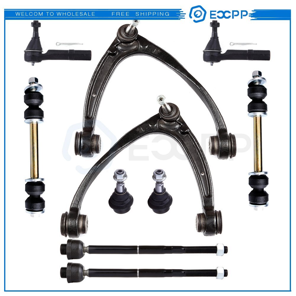 For 2007-2013 Chevy Suburban 1500 4WD 10Pcs Front Upper Control Arms Tie Rods