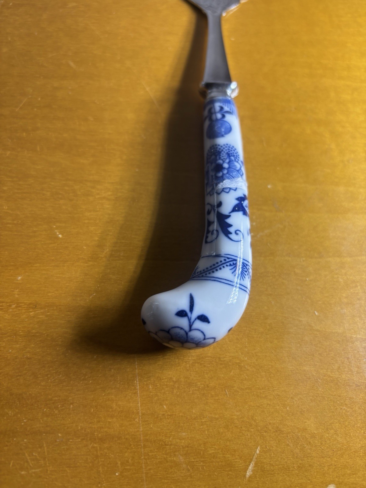 Stainless Steel Cheese Fork With Ceramic Handles Blue Design