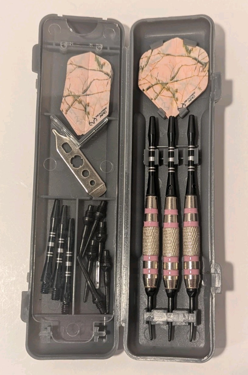 Fat Cat Realtree APC Pink Soft Tip Darts - Complete Set in Case