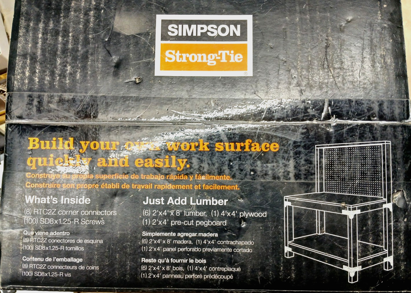 Simpson Strong-Tie Workbench and Shelving Kit with Brackets, Screws, & Plans/NIB