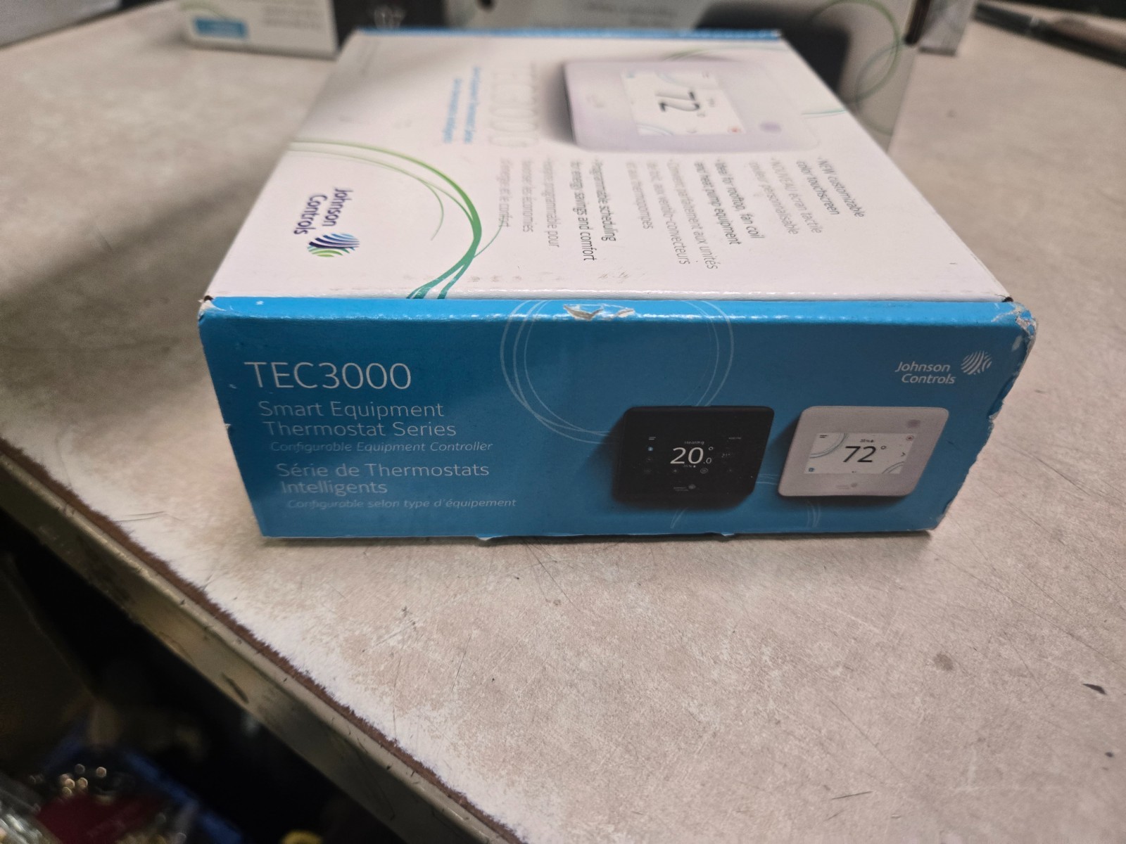 Thermostat Controller Johnson Controls HVAC Smart White TEC3000 TEC3622-14-000